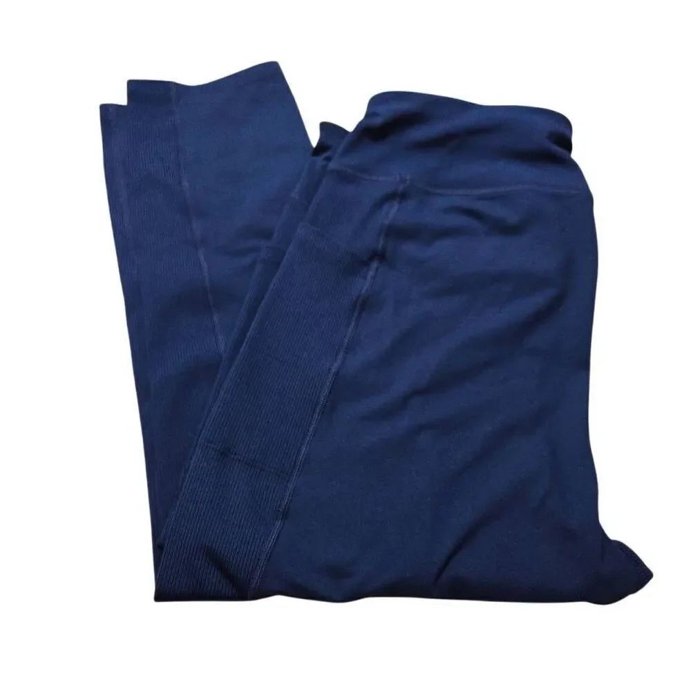Athletic Works Navy athletic leggings side pockets XL